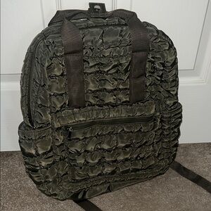 Olive Quilted Backpack